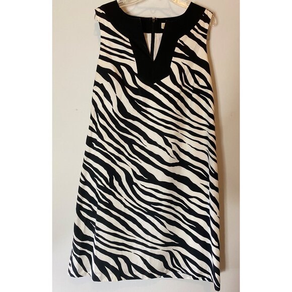 Michael Kors Zebra Print Sleeveless Dress Size 10 - Picture 1 of 10